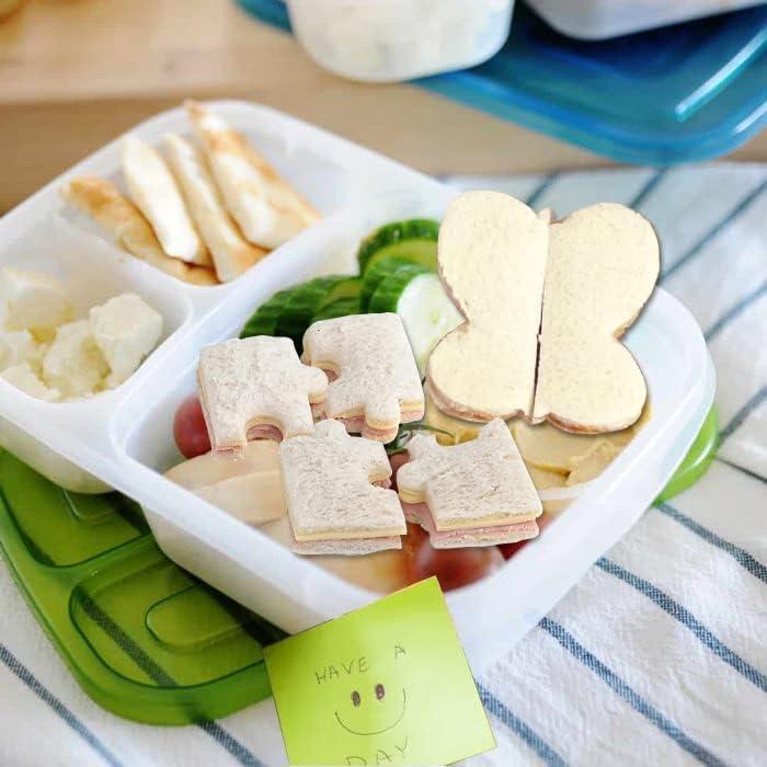 Sandwich Cutters for Kids - Vegetable Fruit Bread Shape Cheese Cookie Cutter Molds for Boys and Girls Lunch Bento box