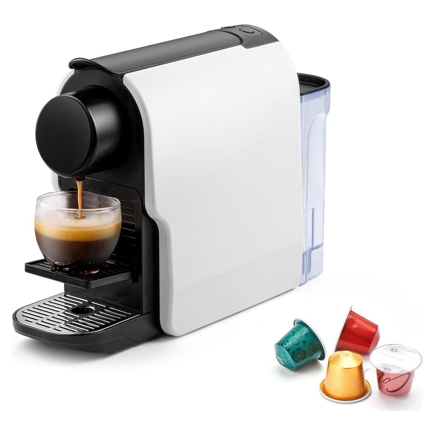 Cafetera Espresso Mini Beanglass 20 Bar 650ml Blanca