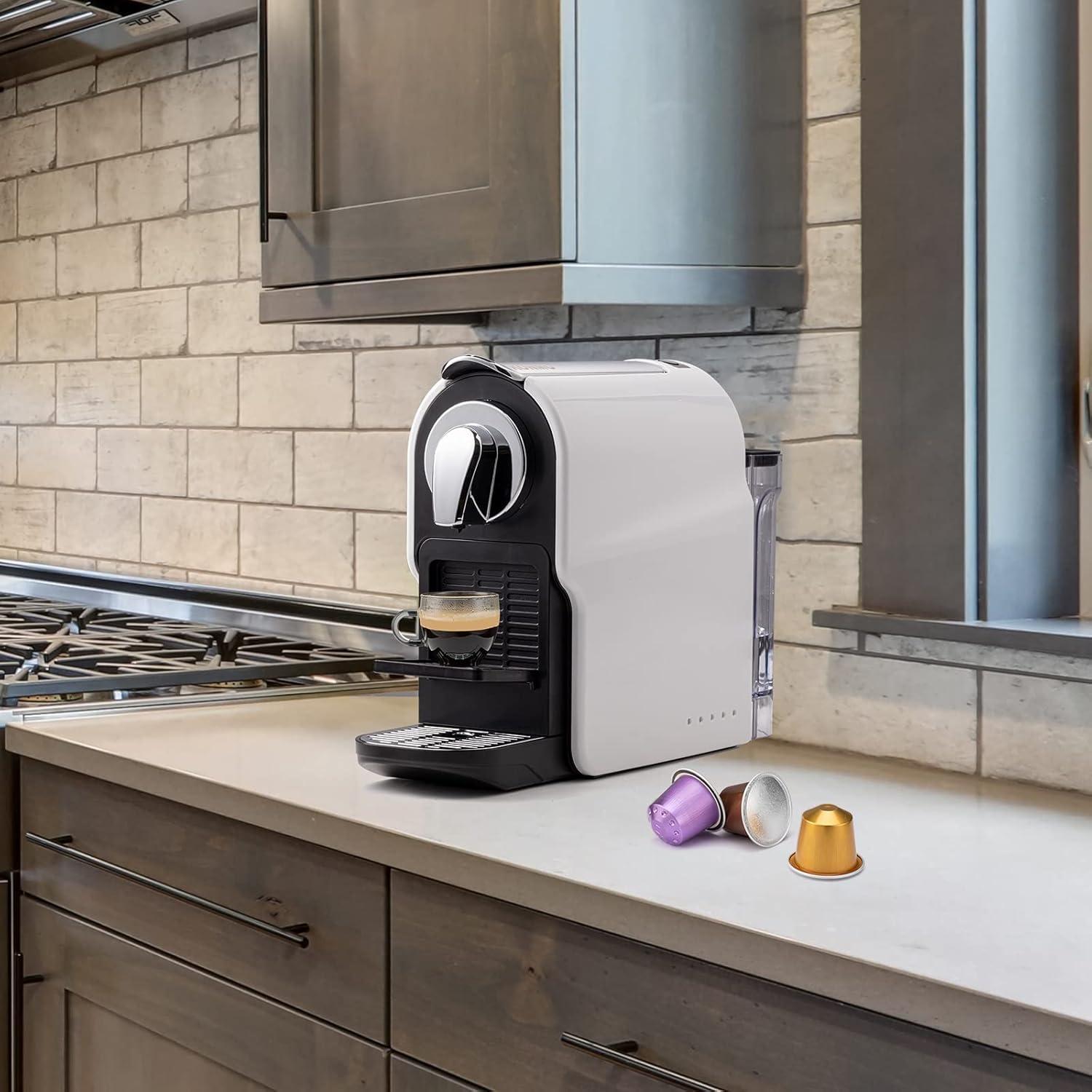 Cafetera Espresso Mini Beanglass 20 Bar 650ml Blanca