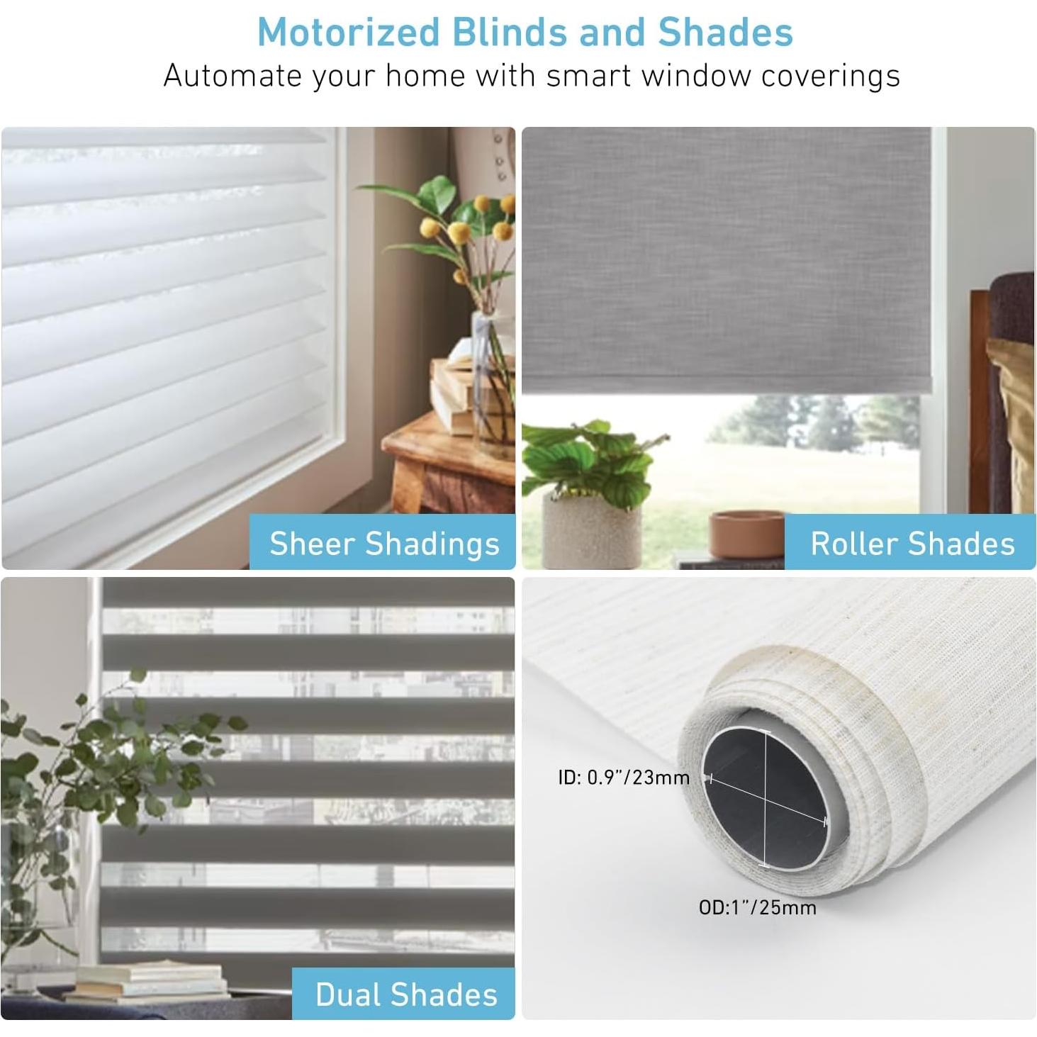 Motor Tubular 12V DC Rollerhouse para Persianas 1" (25mm)