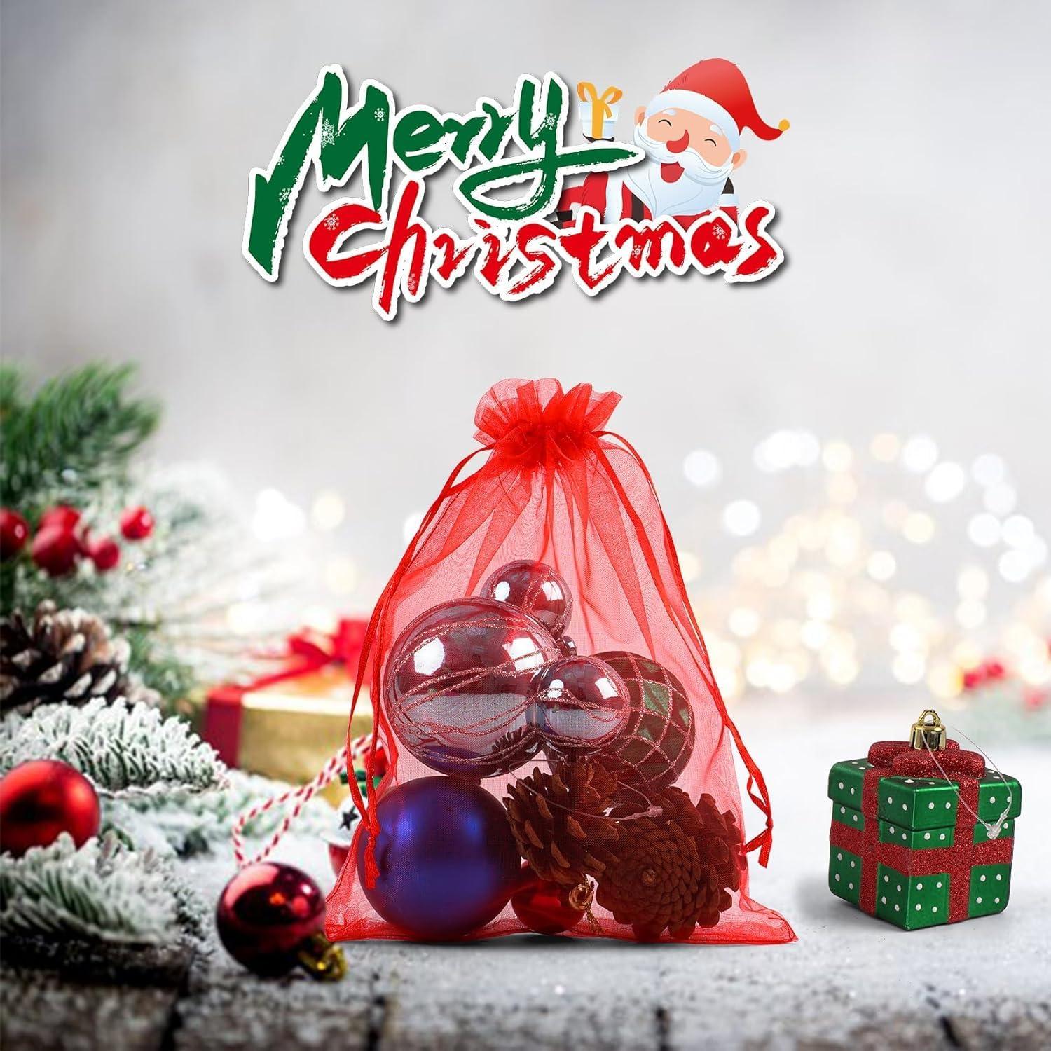 Paquete de 50 Bolsas de Organza ANZNKU 16.5x22.9 cm Asortidas