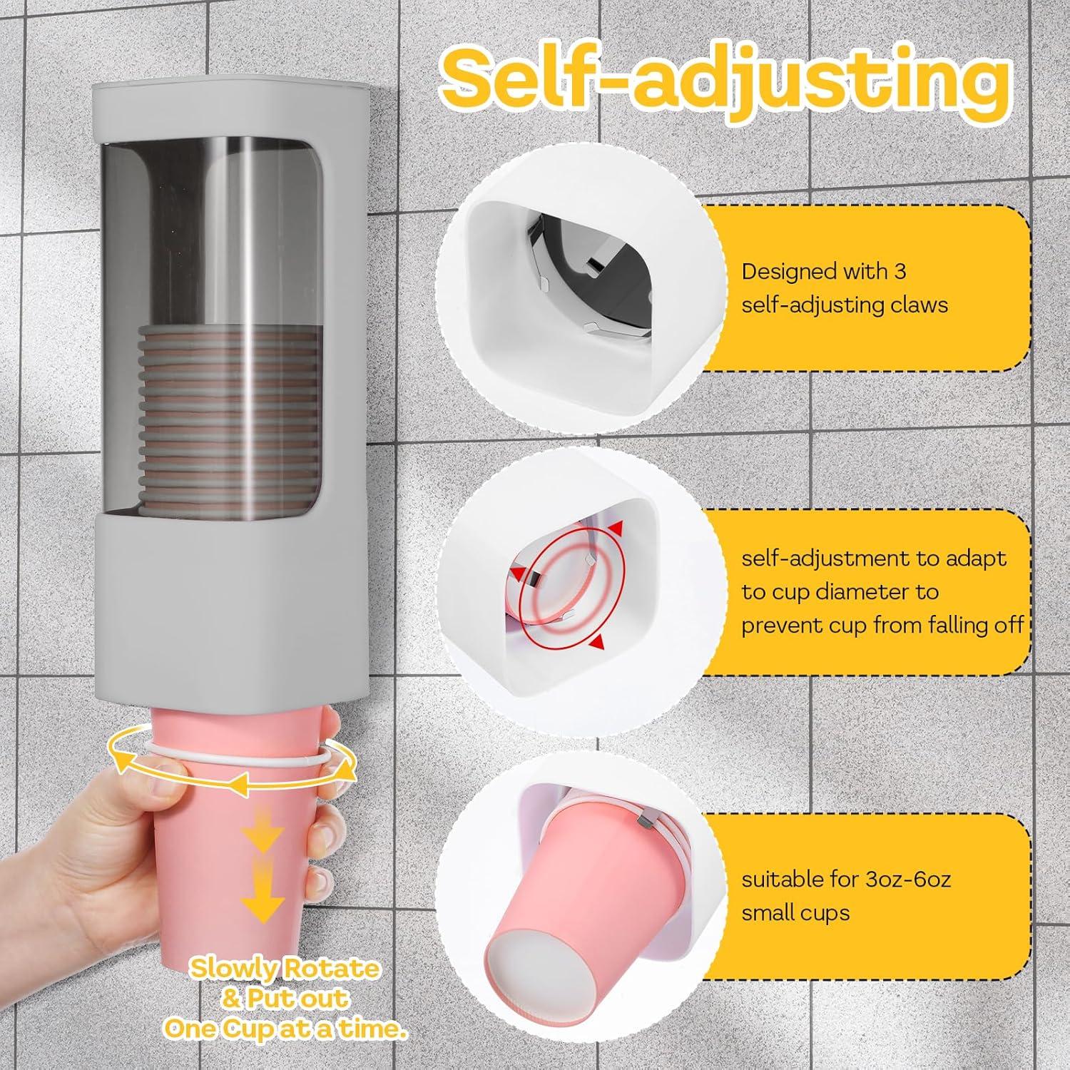 Dispensador de Vasos Molain de Pared para Vasos Desechables 3-5oz