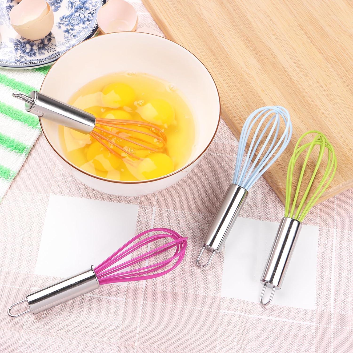 Batidores de Cocina BAEKZ Mini Silicona Acero Inoxidable 15.5cm