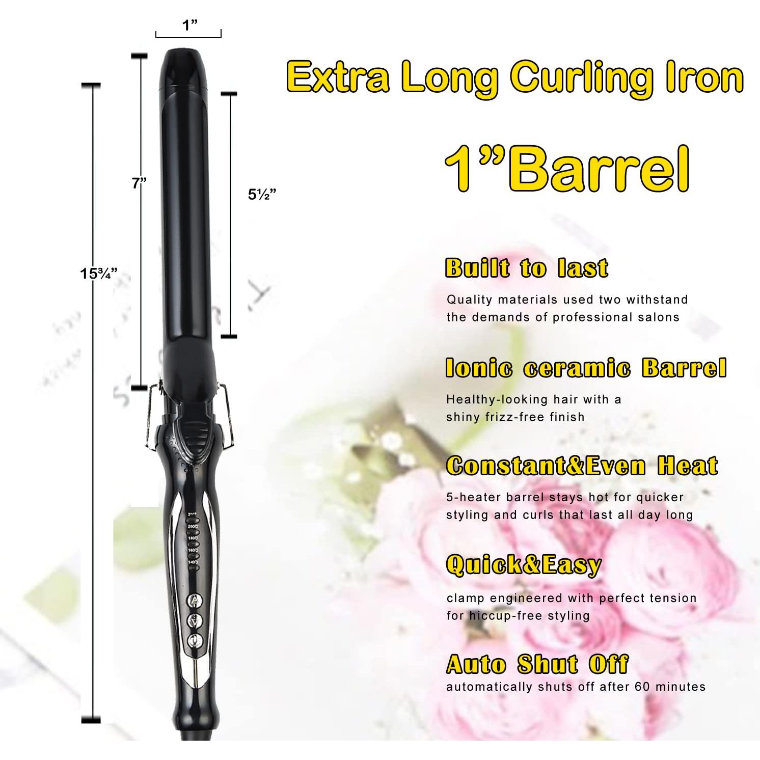 Plancha de Rizar 1 Pulgada ABP Cerámica 232°C Ajustable