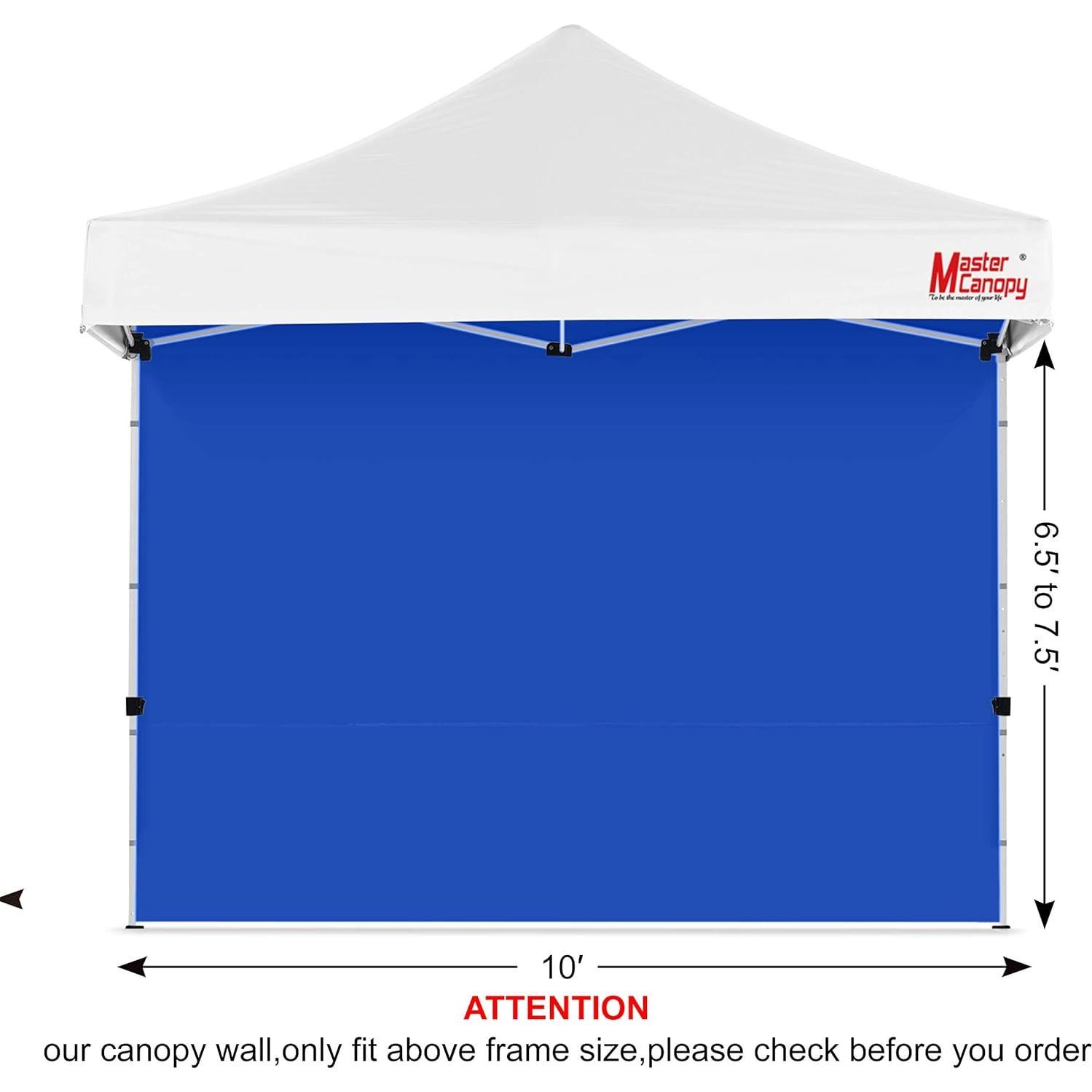 Lateral Carpa MASTERCANOPY 10x10 Plegable Azul UV 50+