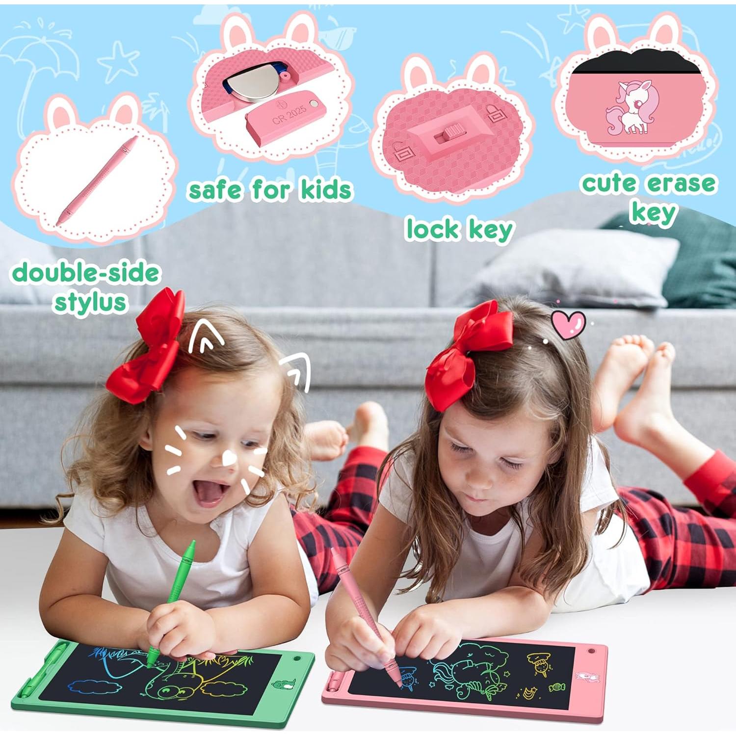 Tablet de Escritura LCD FLUESTON 8.8" 3 Paquetes para Niños