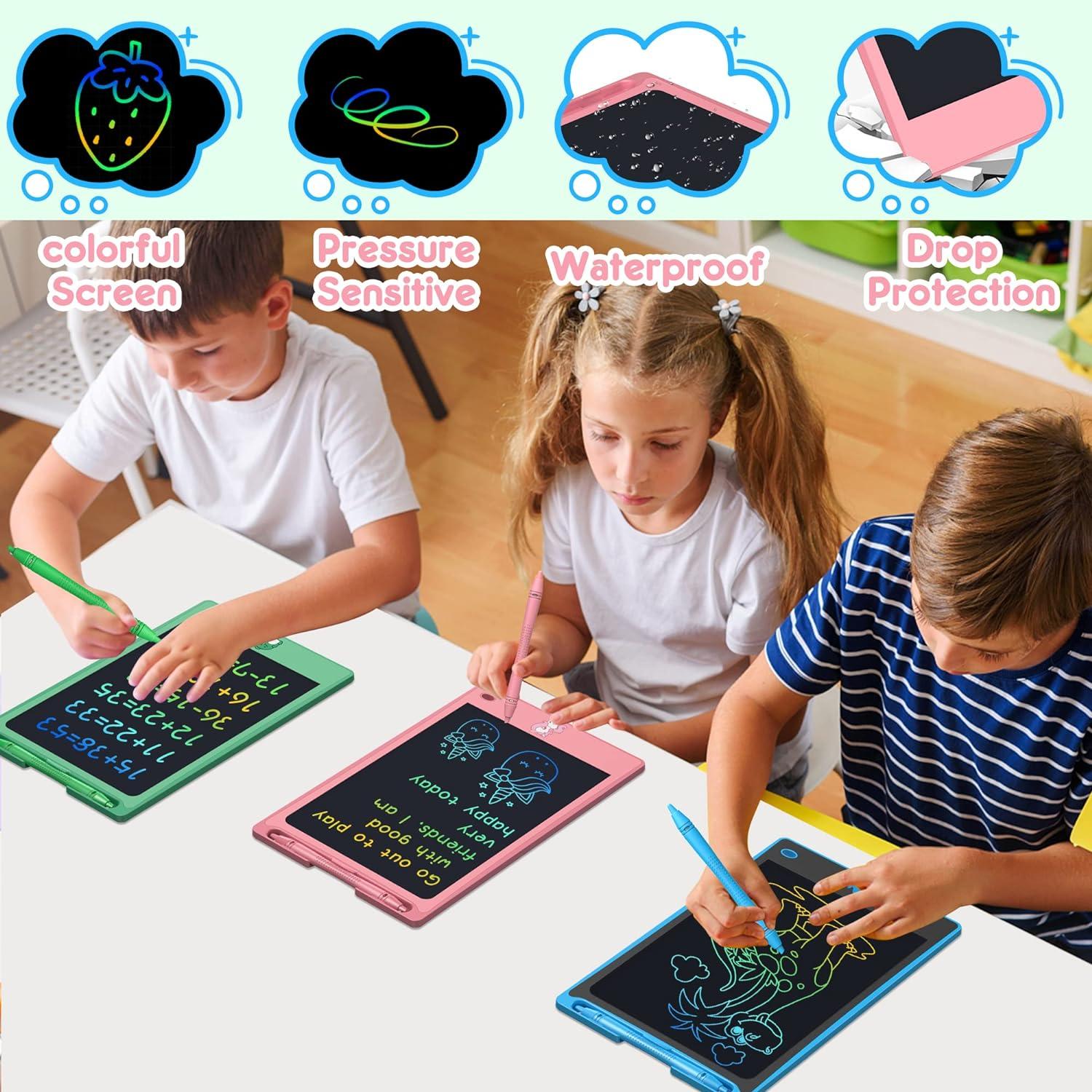 Tablet de Escritura LCD FLUESTON 8.8" 3 Paquetes para Niños