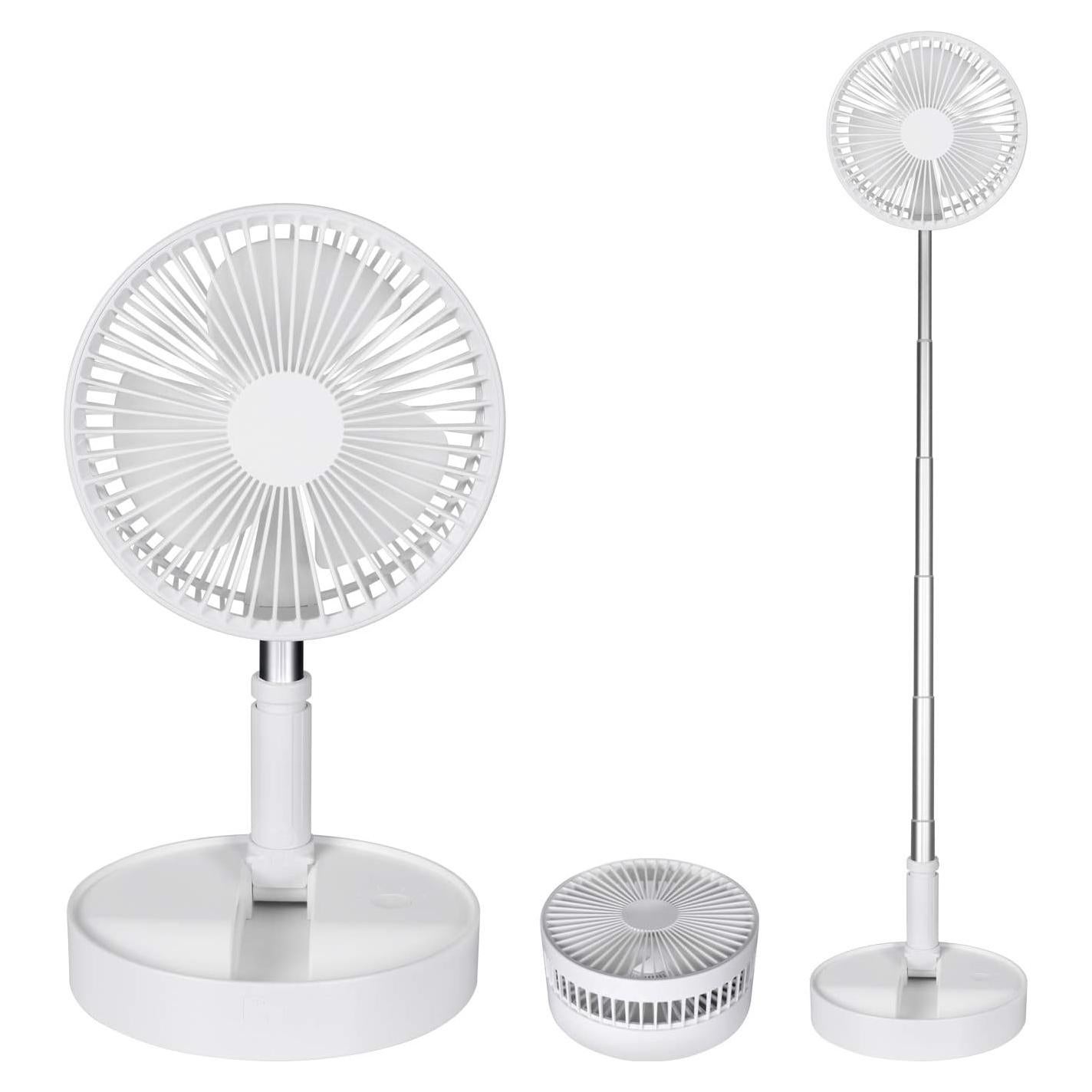 Ventilador de pedestal QUALORI Plegable Recargable 4 Velocidades