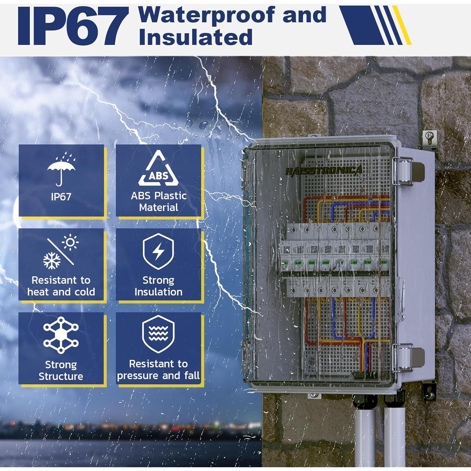 Caja Eléctrica Impermeable Haisstronica 15x15x8.9 cm IP67