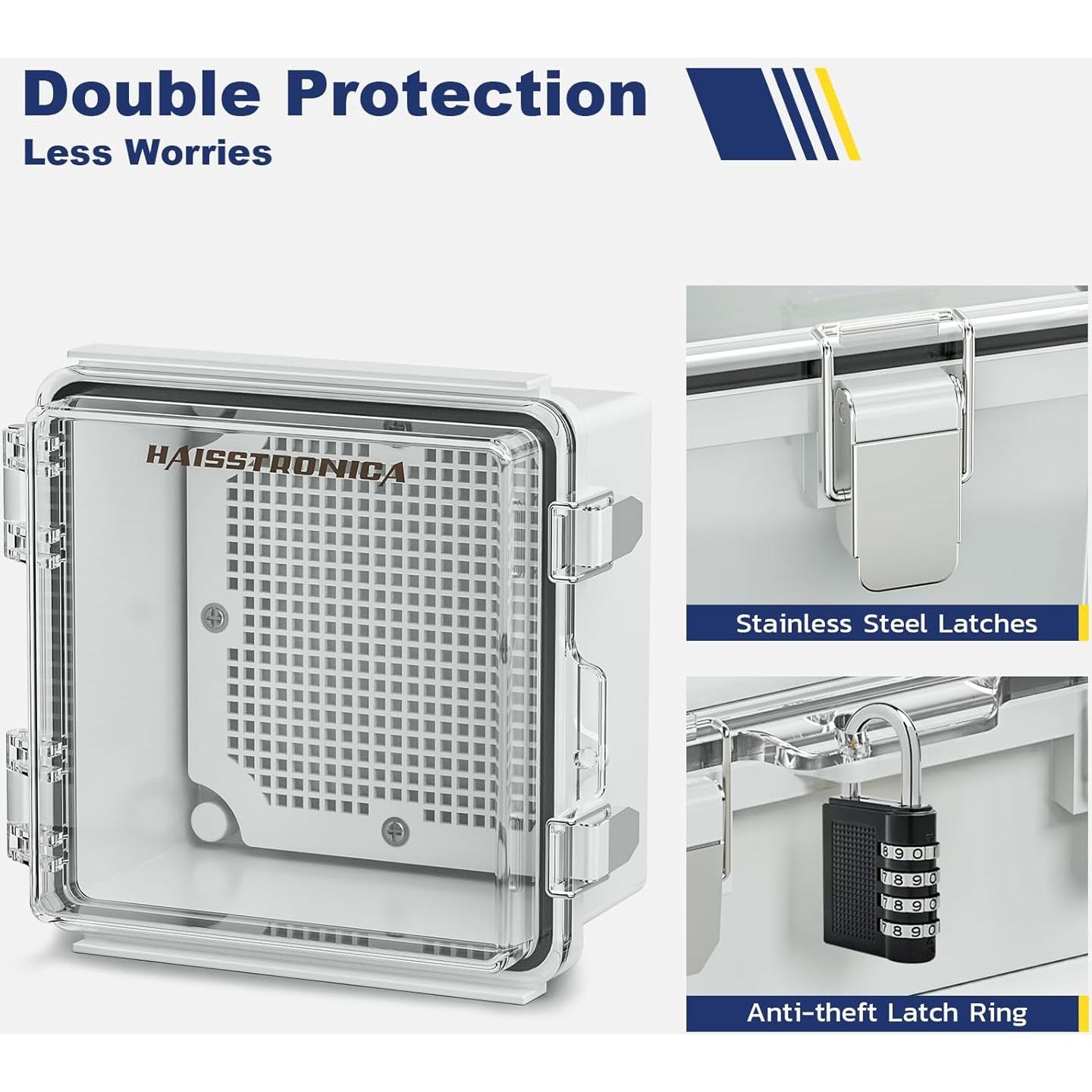 Caja Eléctrica Impermeable Haisstronica 15x15x8.9 cm IP67