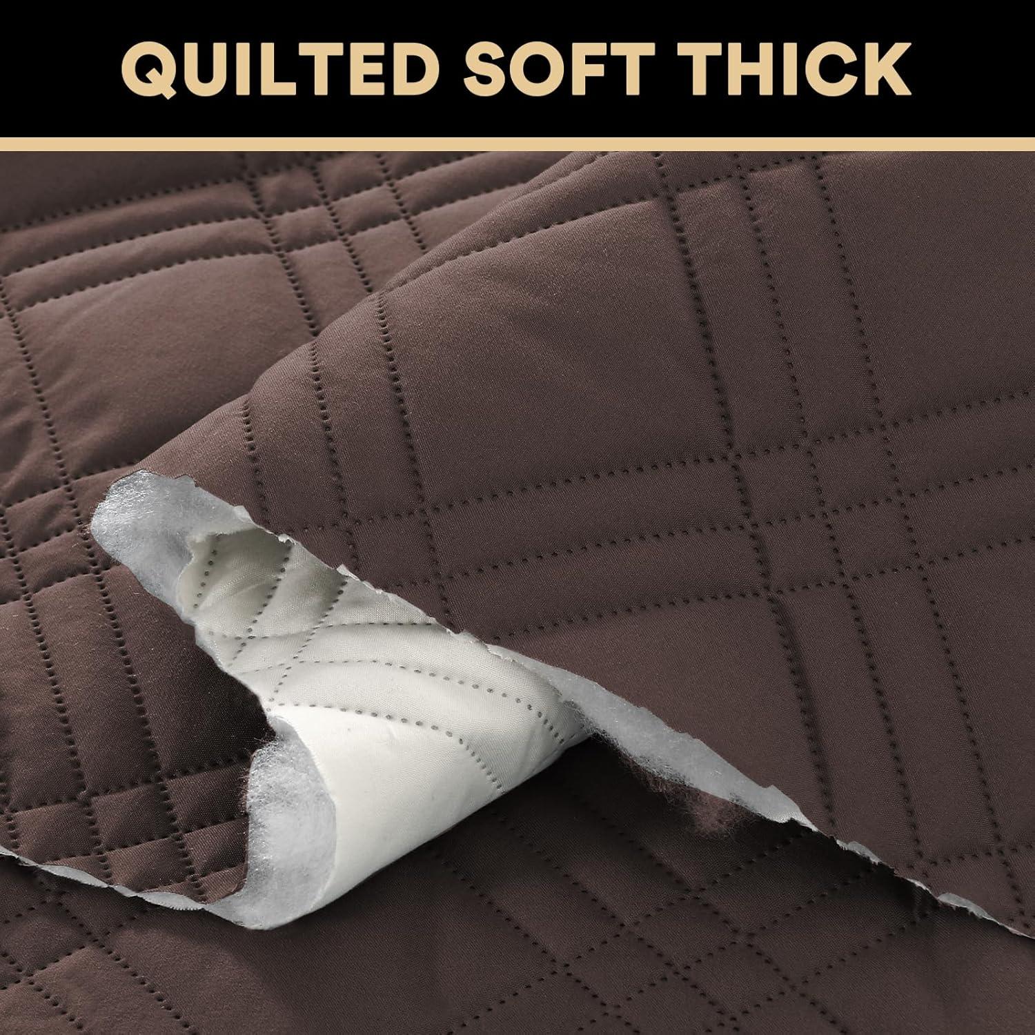 Cubierta de Sofá XL Impermeable PrinceDeco Marrón Antideslizante