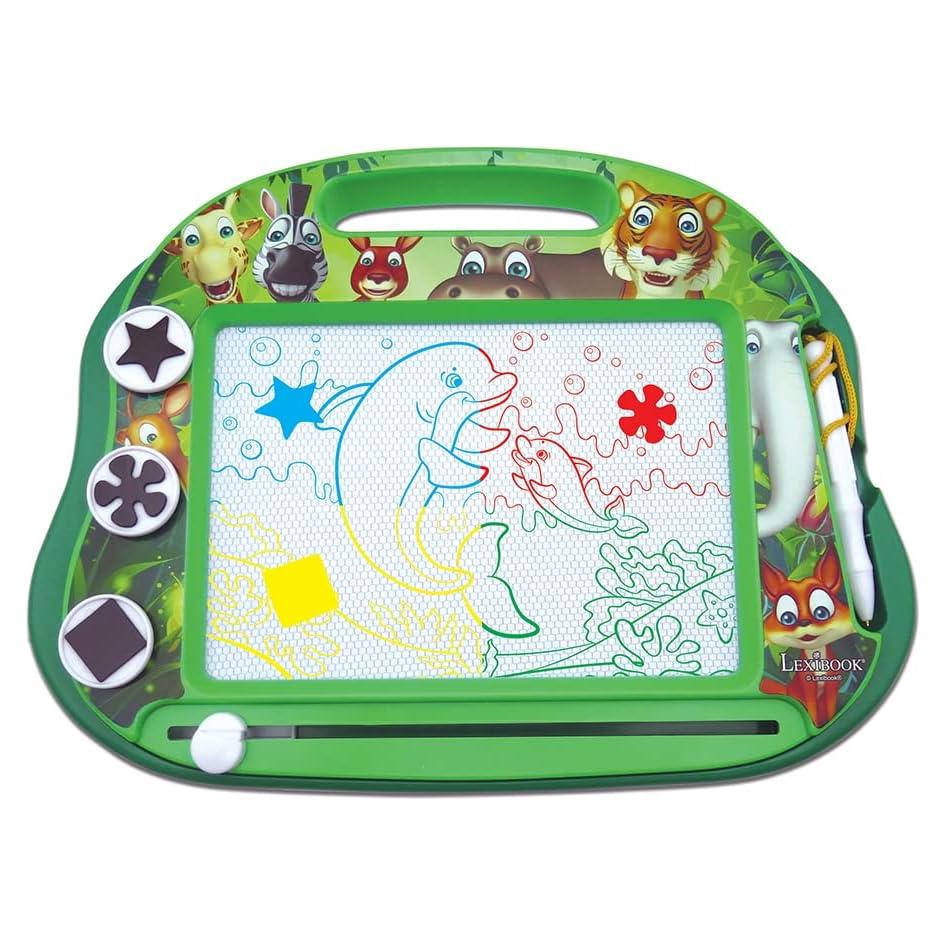 Pizarra Magnética LEXiBOOK Animales Multicolor 32x23cm