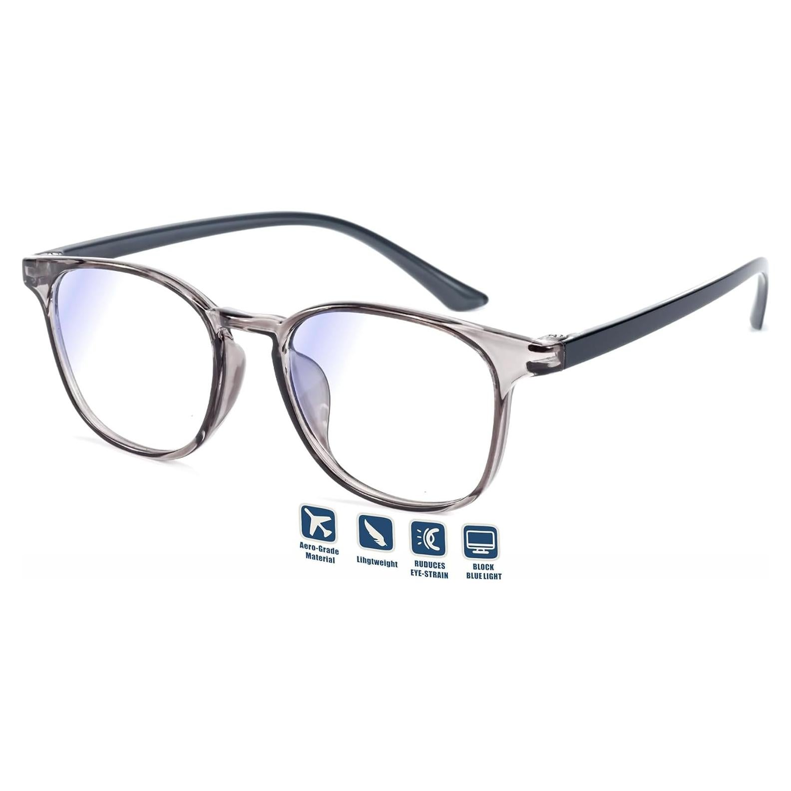 Gafas de Distancia Jcuangr -200 Dioptrías, TR90, Gris Claro