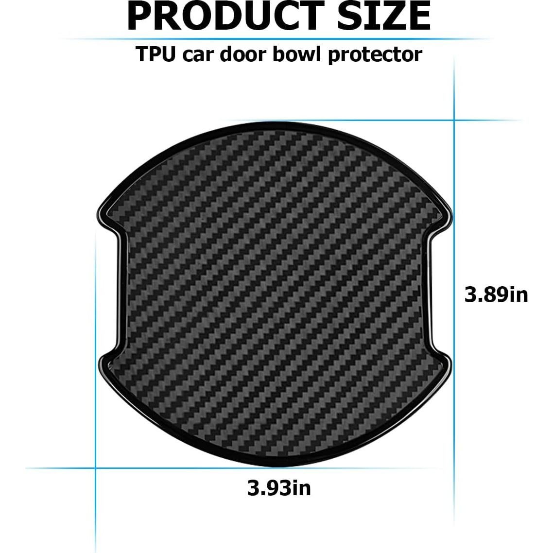 Protector de Manija de Puerta Mandark TPU 4PCS Carbono Grande