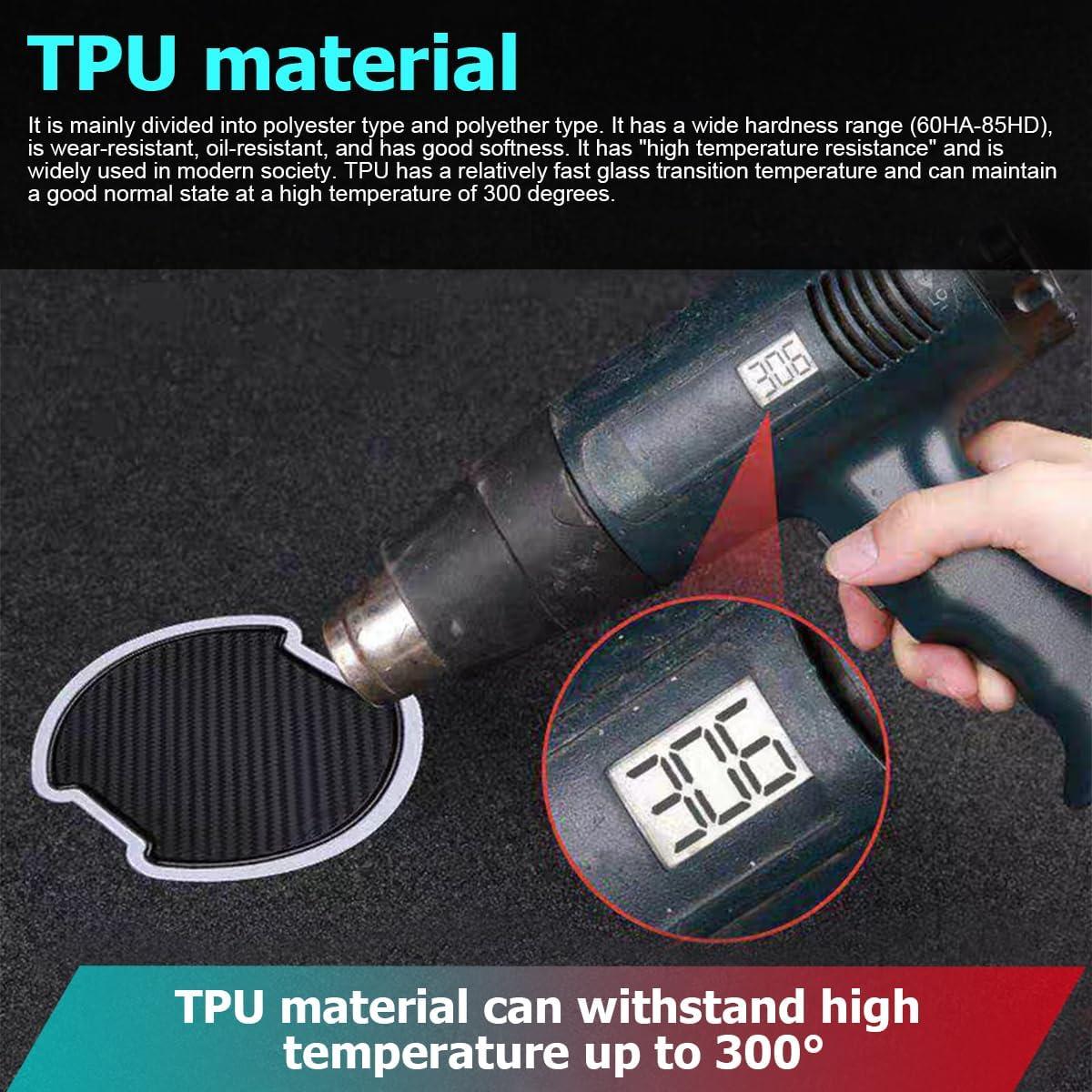 Protector de Manija de Puerta Mandark TPU 4PCS Carbono Grande