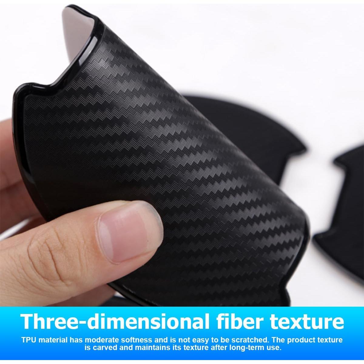 Protector de Manija de Puerta Mandark TPU 4PCS Carbono Grande