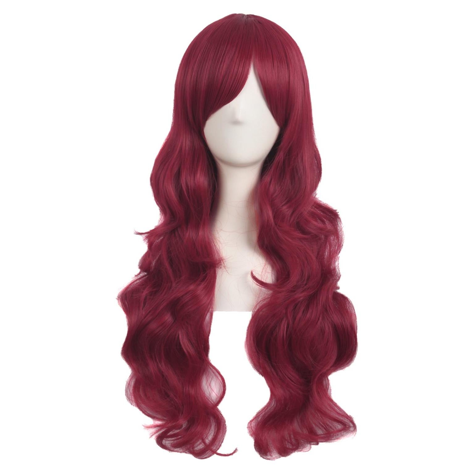 Peluca Sintética MapofBeauty Larga Rizada 70 cm Rojo