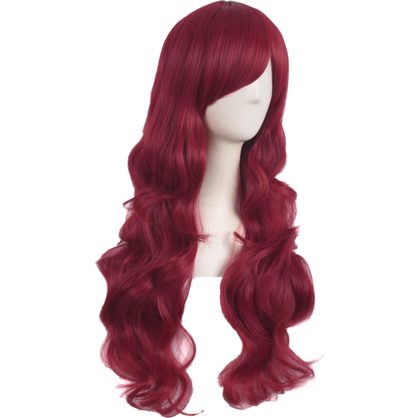 Peluca Sintética MapofBeauty Larga Rizada 70 cm Rojo
