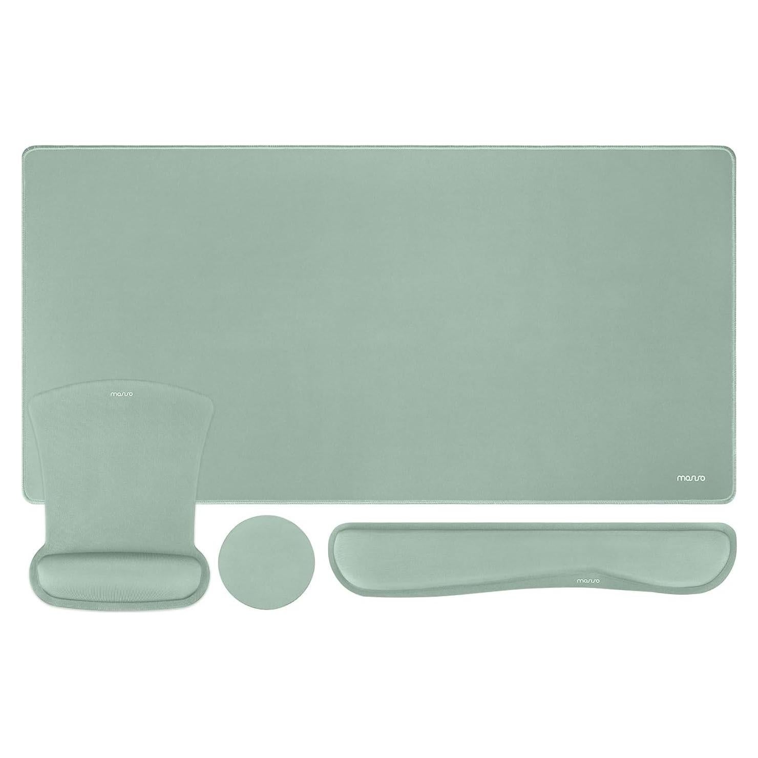 Conjunto Alfombrilla de Teclado y Ratón Ergonómico Mosiso Verde