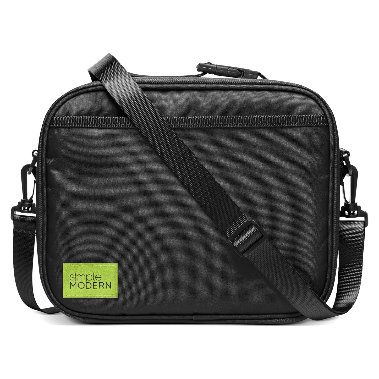 Bolsa de Almuerzo Simple Modern Hadley 4L Negra con Correa