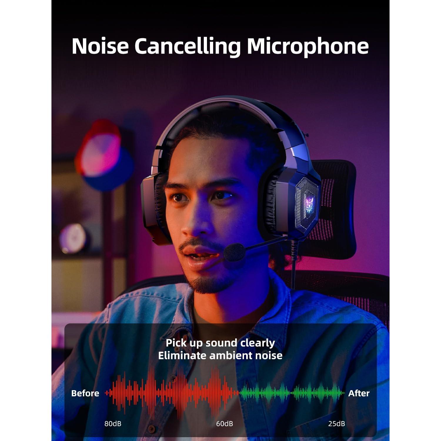 Auriculares para Juegos Nanddi K8 con Micrófono y RGB 7.1