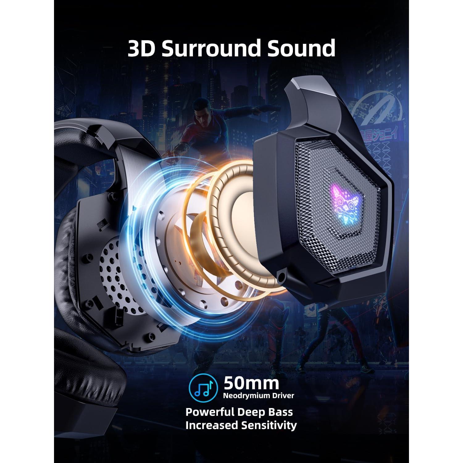 Auriculares para Juegos Nanddi K8 con Micrófono y RGB 7.1