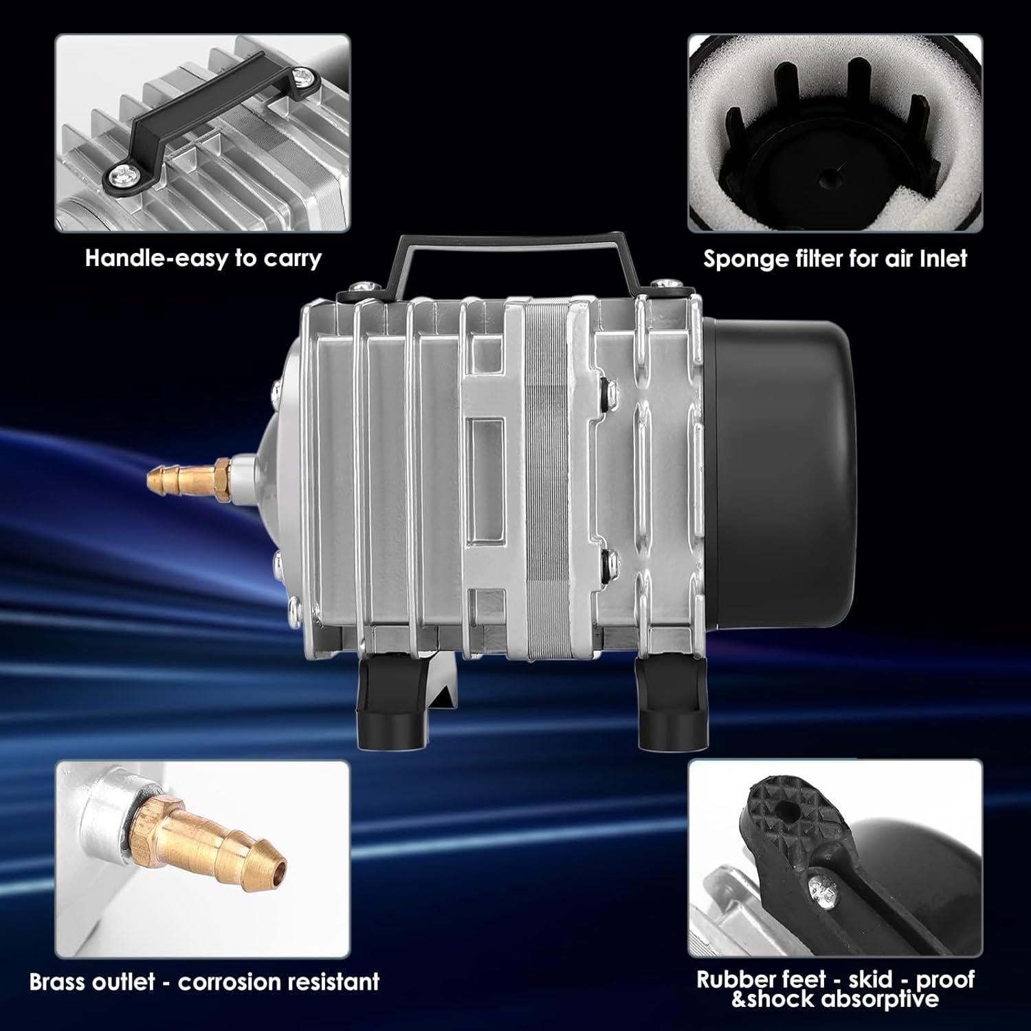 Bomba de Aire para Acuario Waayon 650GPH 20W Eficiente