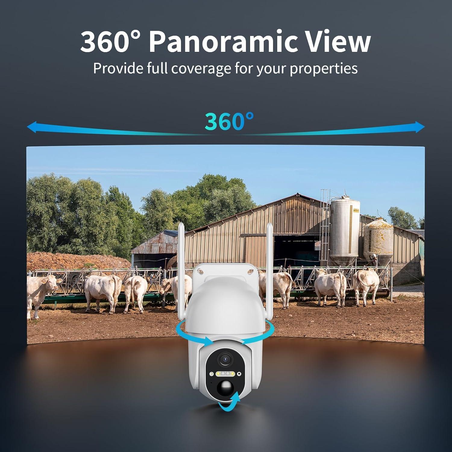 Cámaras de Seguridad Solar 4G LTE ELYSOO - Paquete de 2, 2K HD