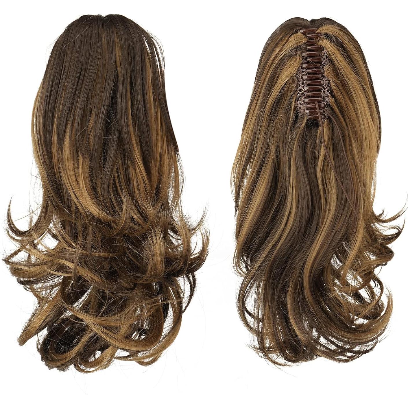 Extensión de Cola de Caballo Sofeiyan 33 cm Rizada Clip Natural