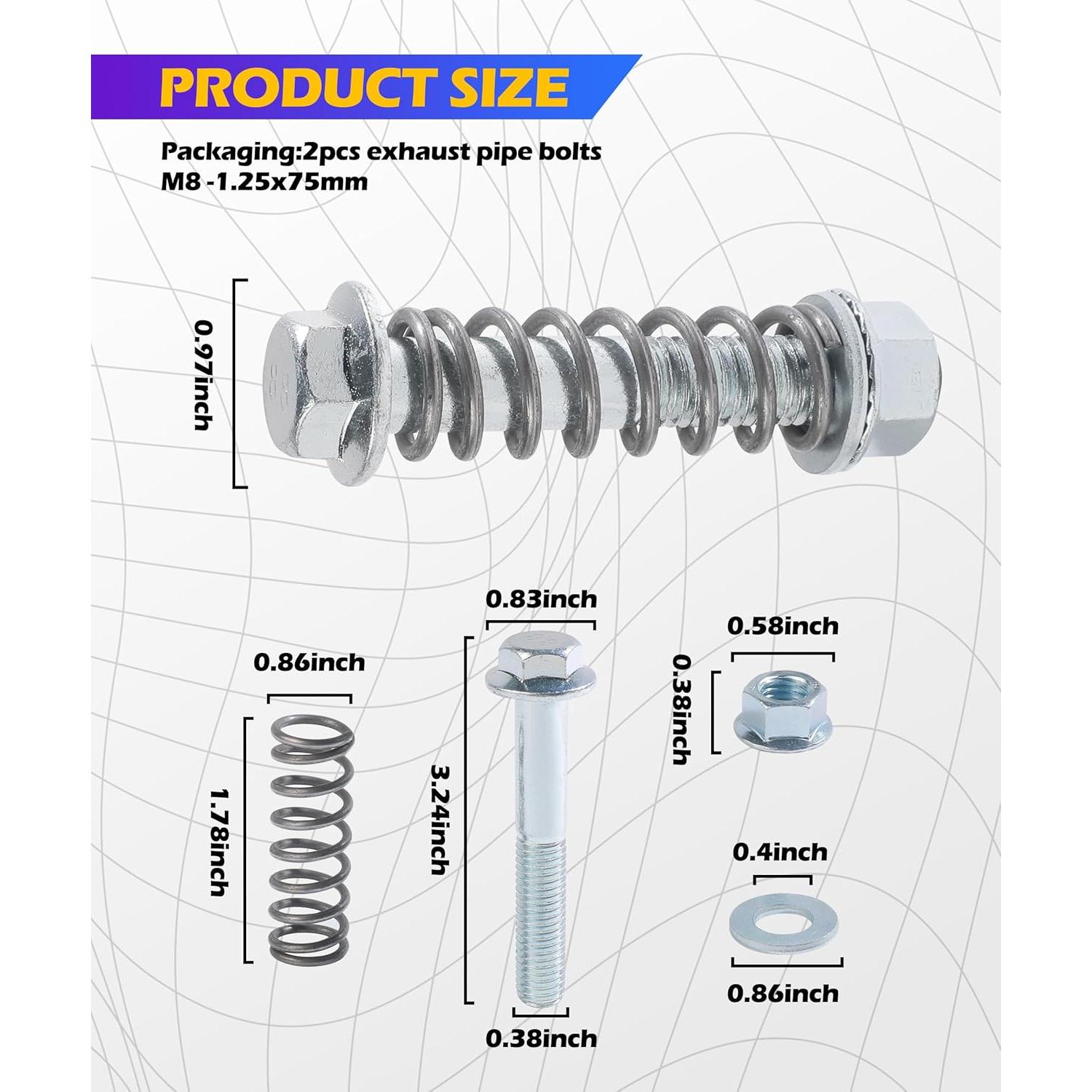 Kit de Tornillos y Tuercas de Escape SCUARI M8*1.25