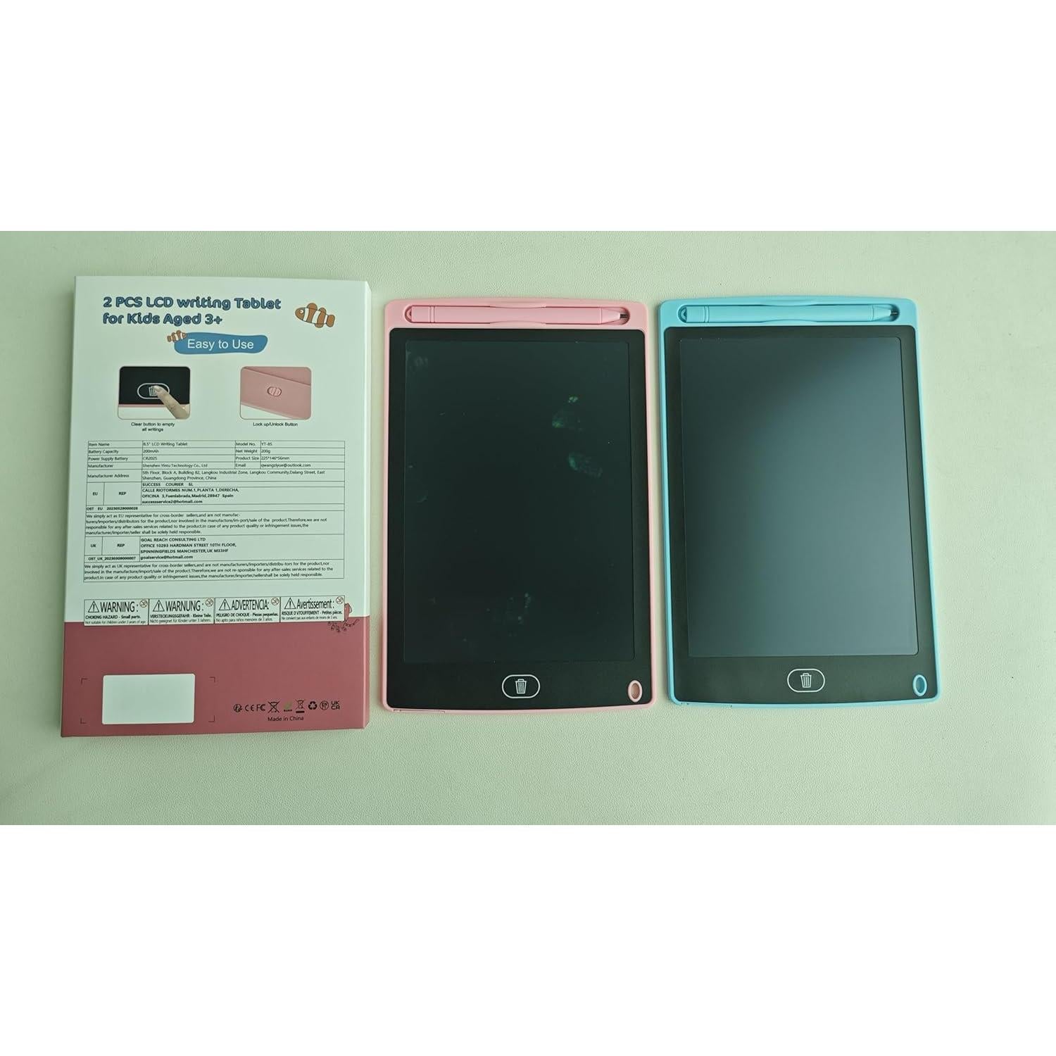 Tableta de Escritura LCD Kogabanny 22.5x14.6cm 2 Piezas