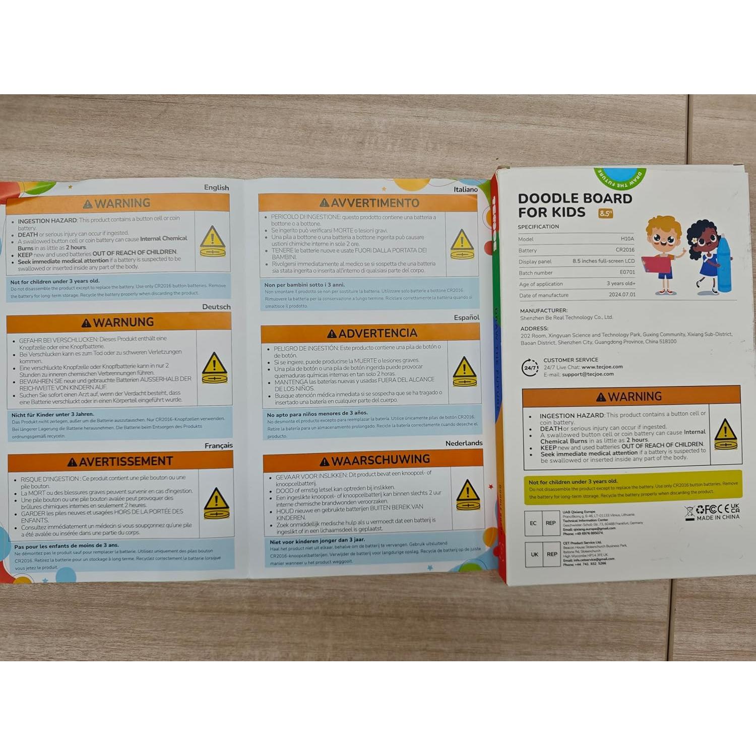 Tableta de Escritura LCD TECJOE 2 Pack 8.5" Colorida