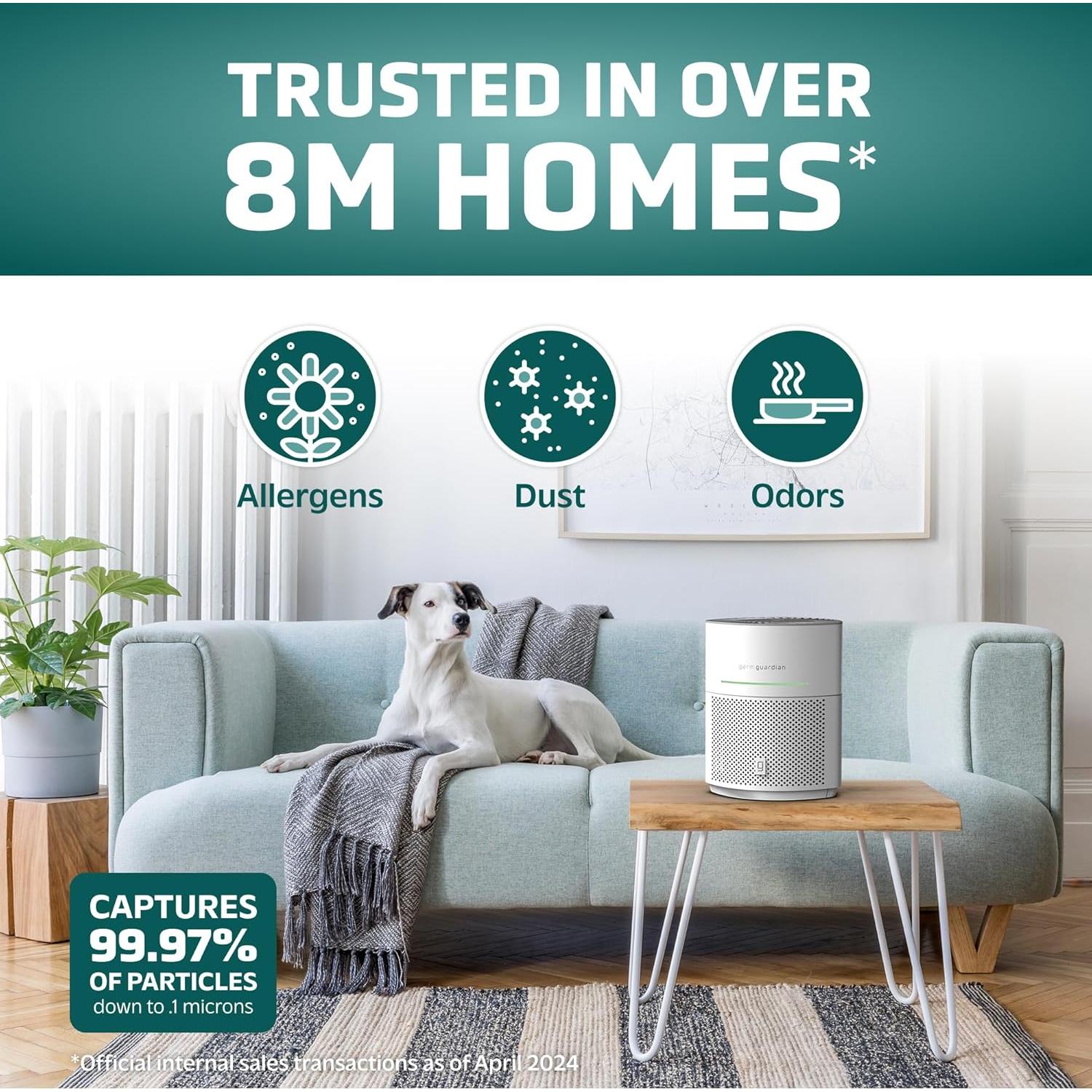 Purificador de Aire GermGuardian AirSafe+ HEPA 1043 ft² Blanco