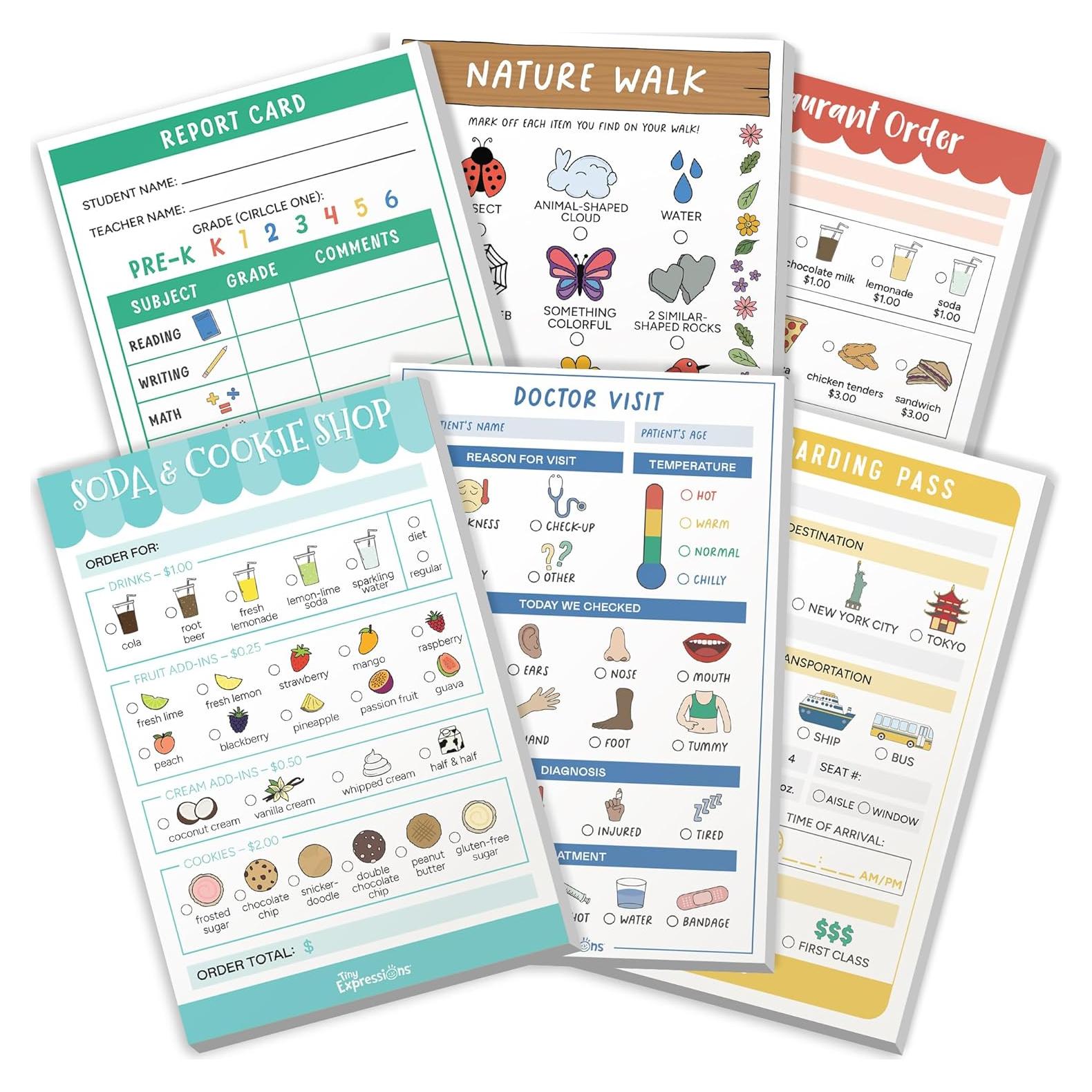 Bloc de Notas de Juego Pequeñas Expresiones - Paquete de 6