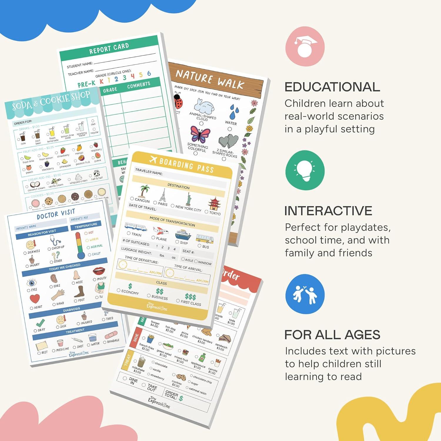 Bloc de Notas de Juego Pequeñas Expresiones - Paquete de 6