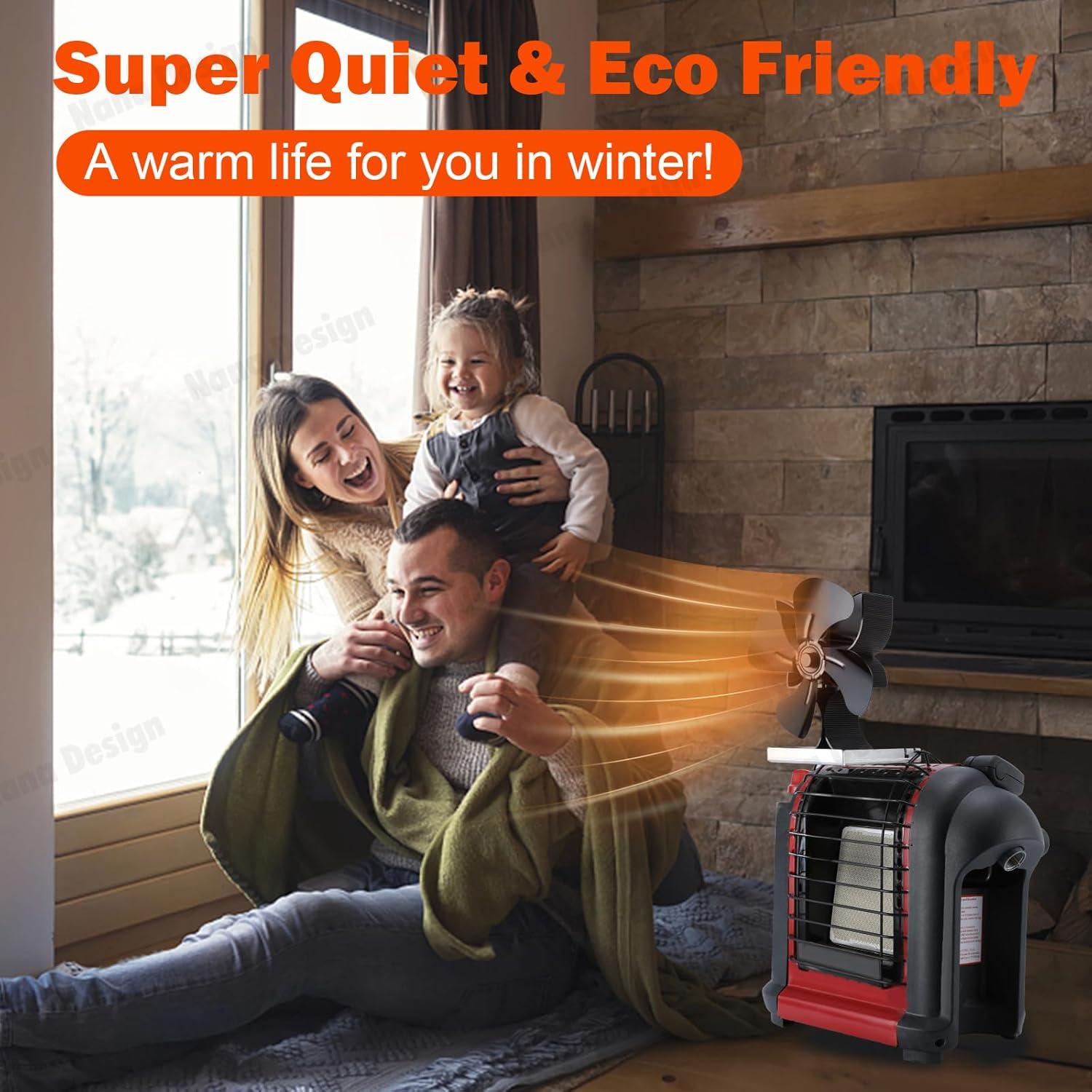 Ventilador de Estufa de Leña Miaton 4 Palas Eficiente y Silencioso