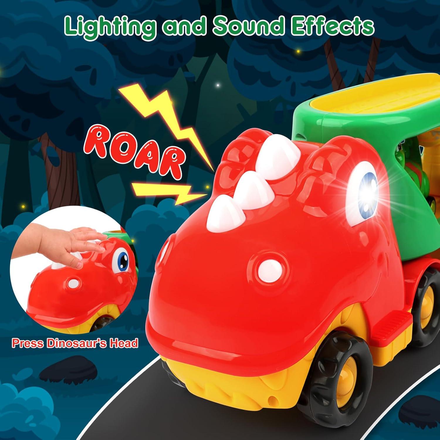 Camión Transportador de Dinosaurios Nicmore 5 en 1 para Niños