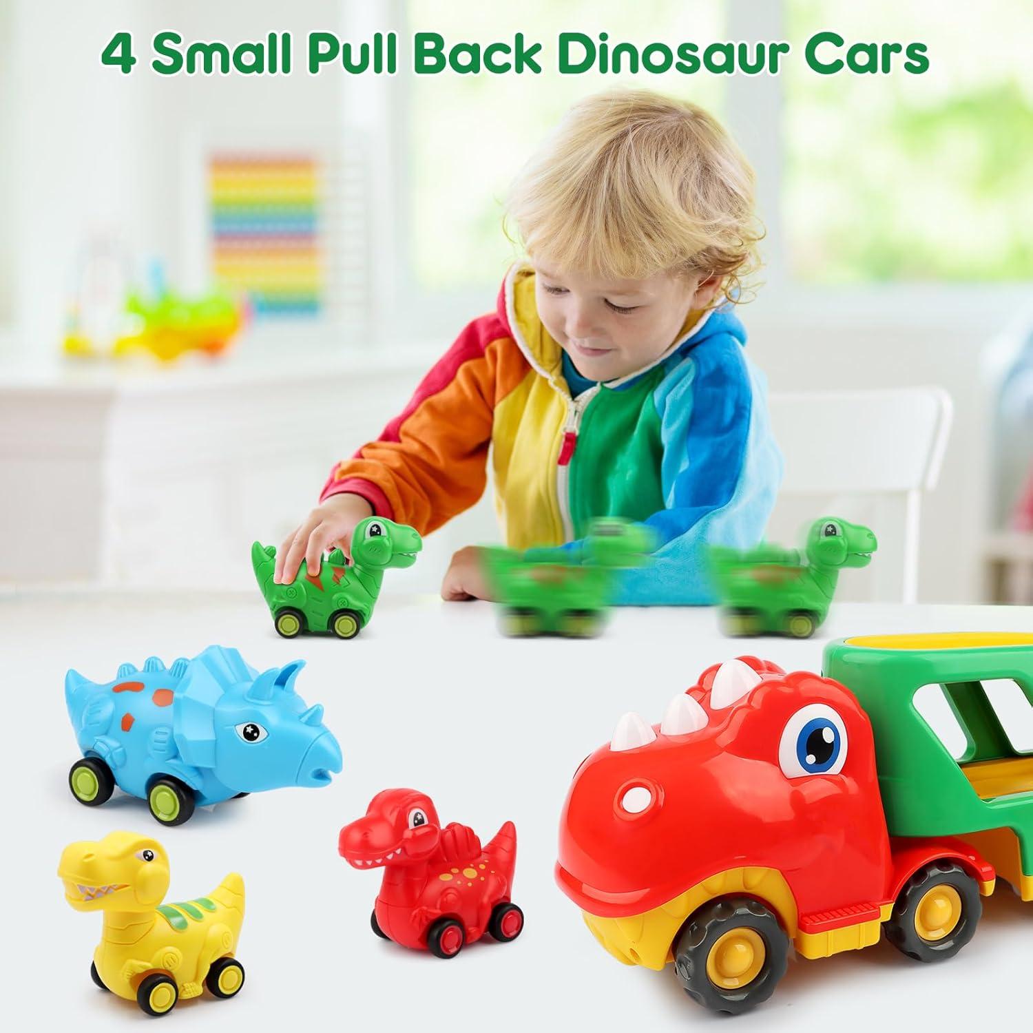 Camión Transportador de Dinosaurios Nicmore 5 en 1 para Niños