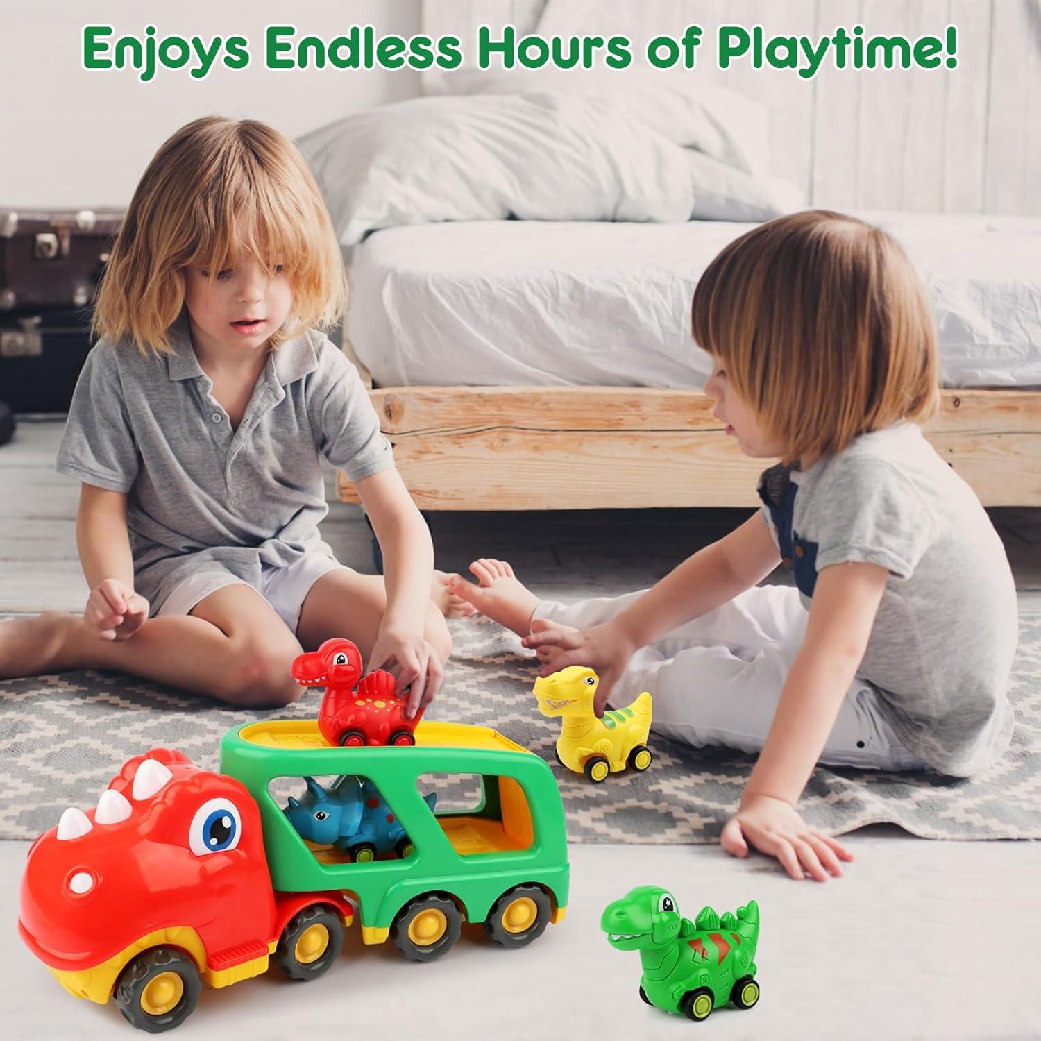 Camión Transportador de Dinosaurios Nicmore 5 en 1 para Niños