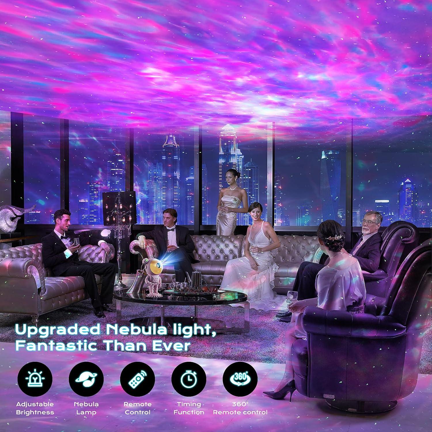 Proyector de Estrellas LPONGPOCUI Astronauta Rosa con Control Remoto