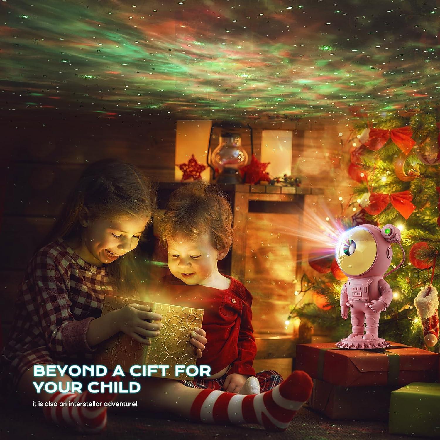 Proyector de Estrellas LPONGPOCUI Astronauta Rosa con Control Remoto