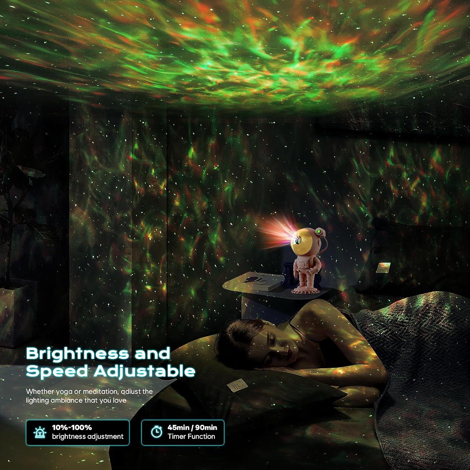 Proyector de Estrellas LPONGPOCUI Astronauta Rosa con Control Remoto