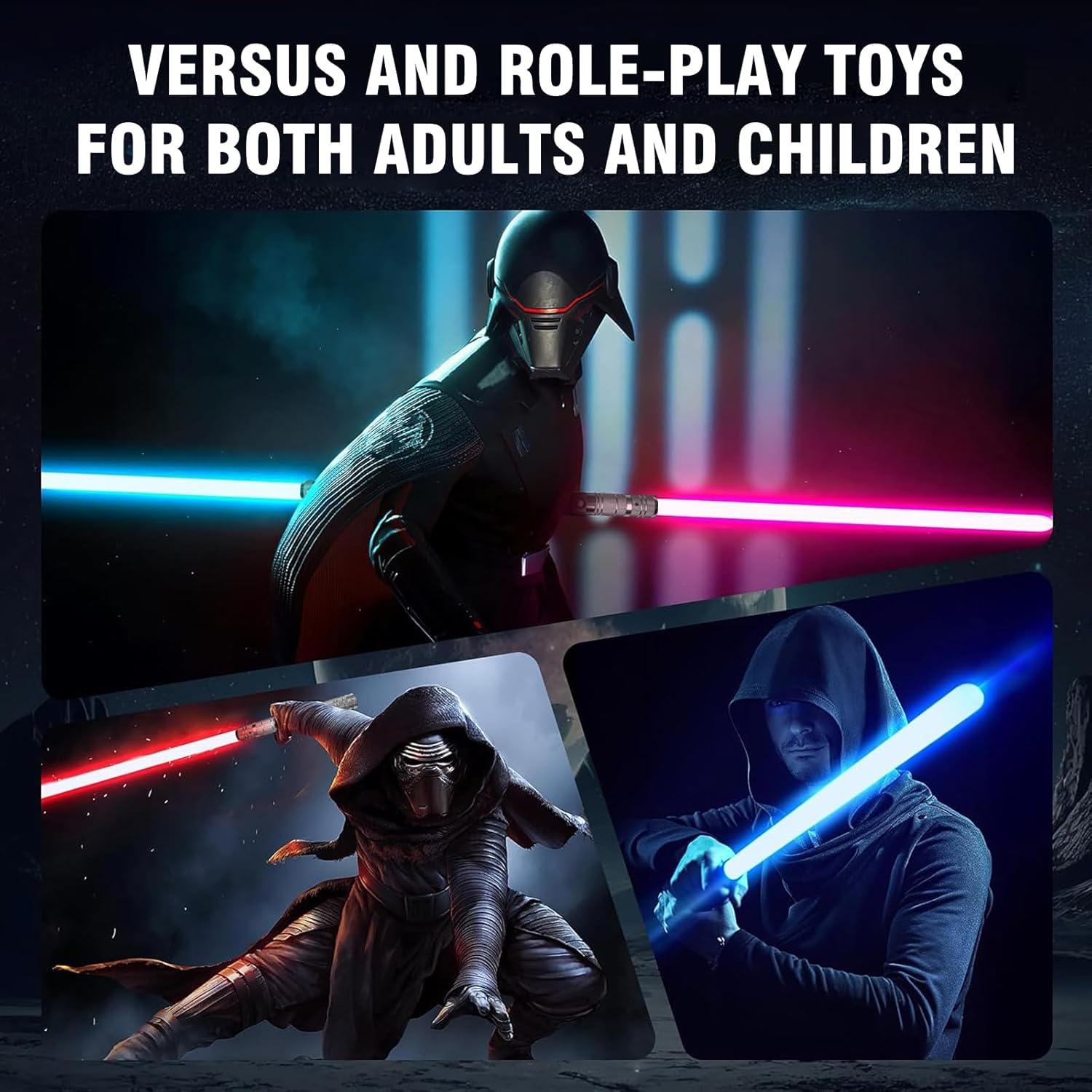 Paquete de 2 Sables Iluminados JOINBO de Metal 64.8 cm