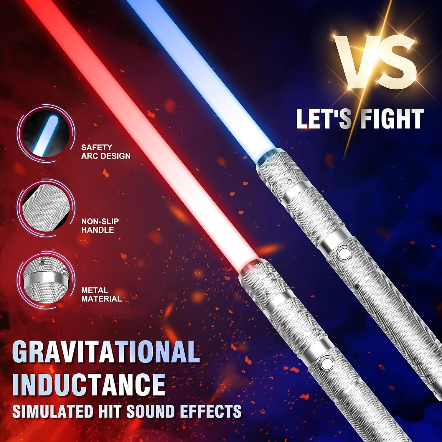 Paquete de 2 Sables Iluminados JOINBO de Metal 64.8 cm