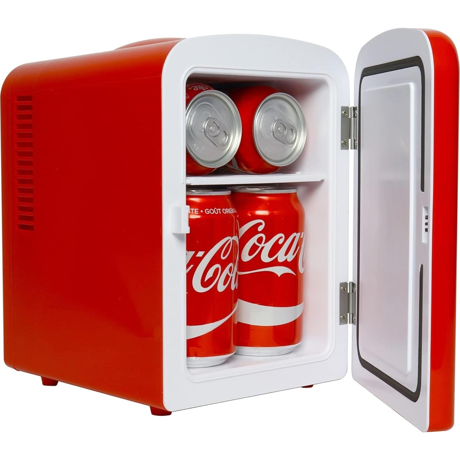 Coca Cola Polar Bear Mini Fridge Compact and Cute Refrigerator for Bedroom Office Dorm Travel Skincare Snacks and Drinks Small Portable Fridge with Adorable Polar Bear Design Perfect for Any Space