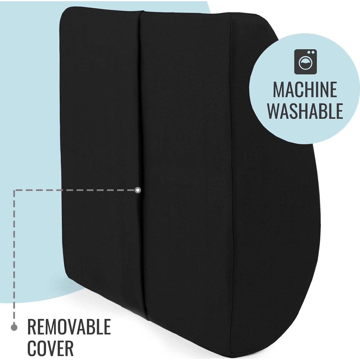 Cojín Lumbar DMI Espuma Viscoelástica Negro 35.56x33.02cm