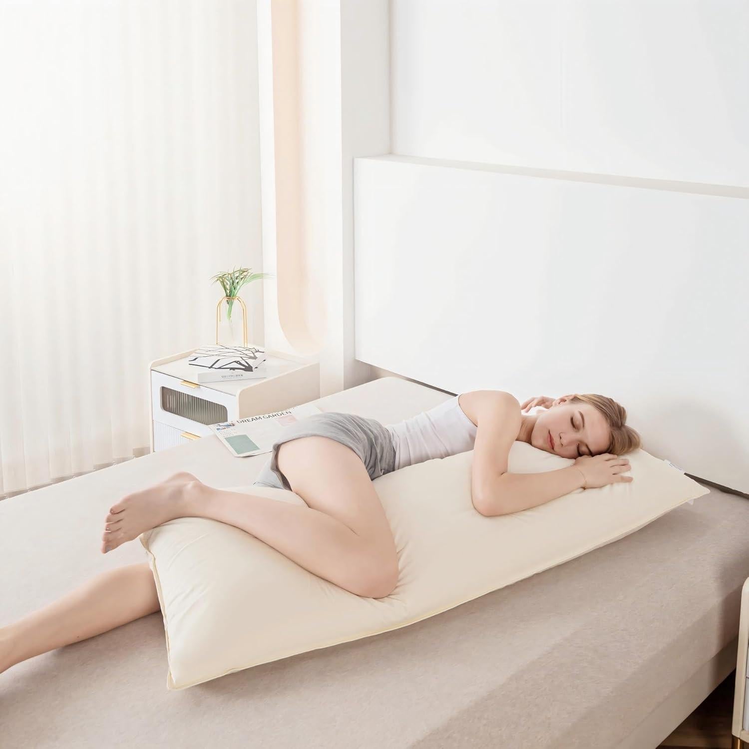 Almohada Corporal ZUBISU 20x72 cm Plumas de Ganso Orgánico