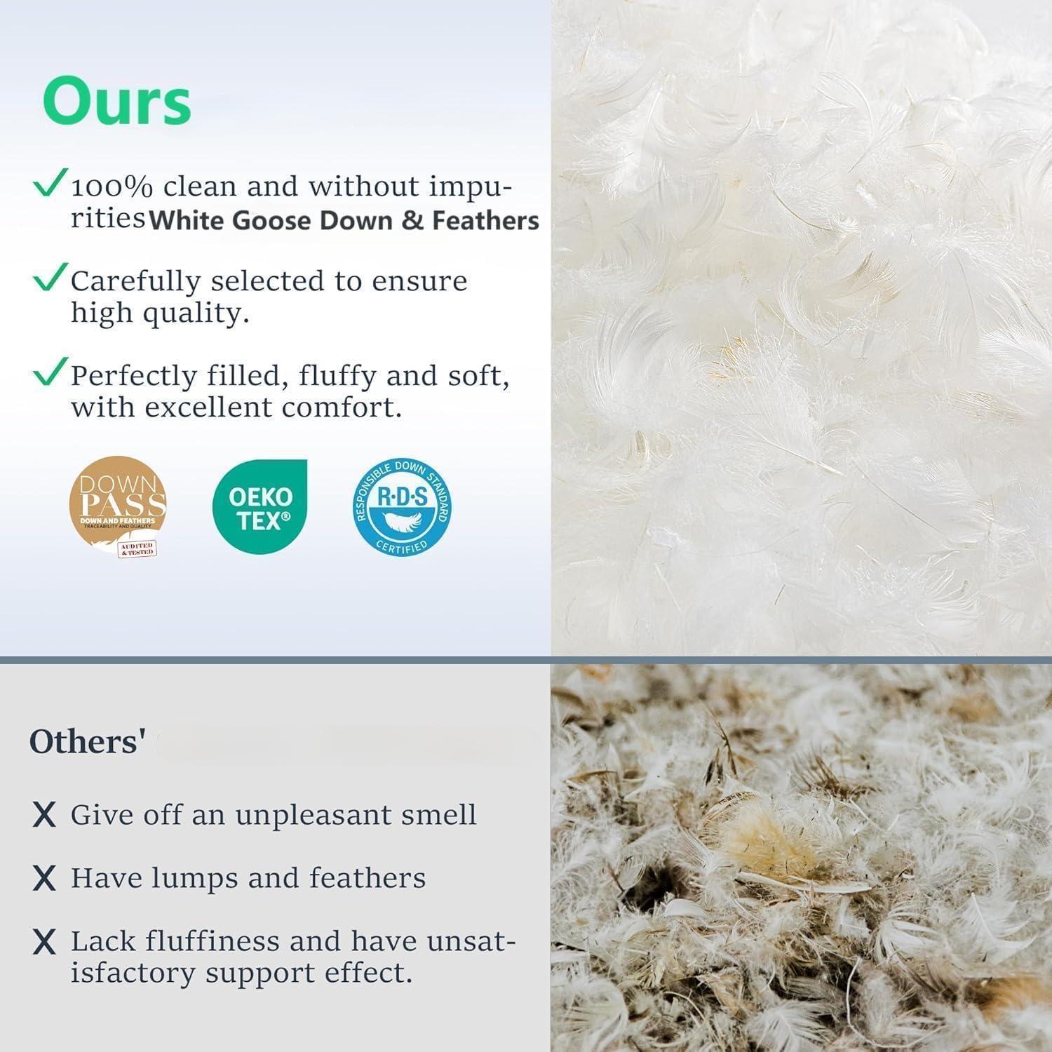 Almohada Corporal ZUBISU 20x72 cm Plumas de Ganso Orgánico