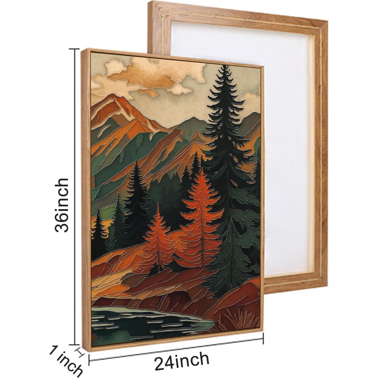 Conjunto de Arte de Pared Abstracto Boho HPINUB 60x90 cm