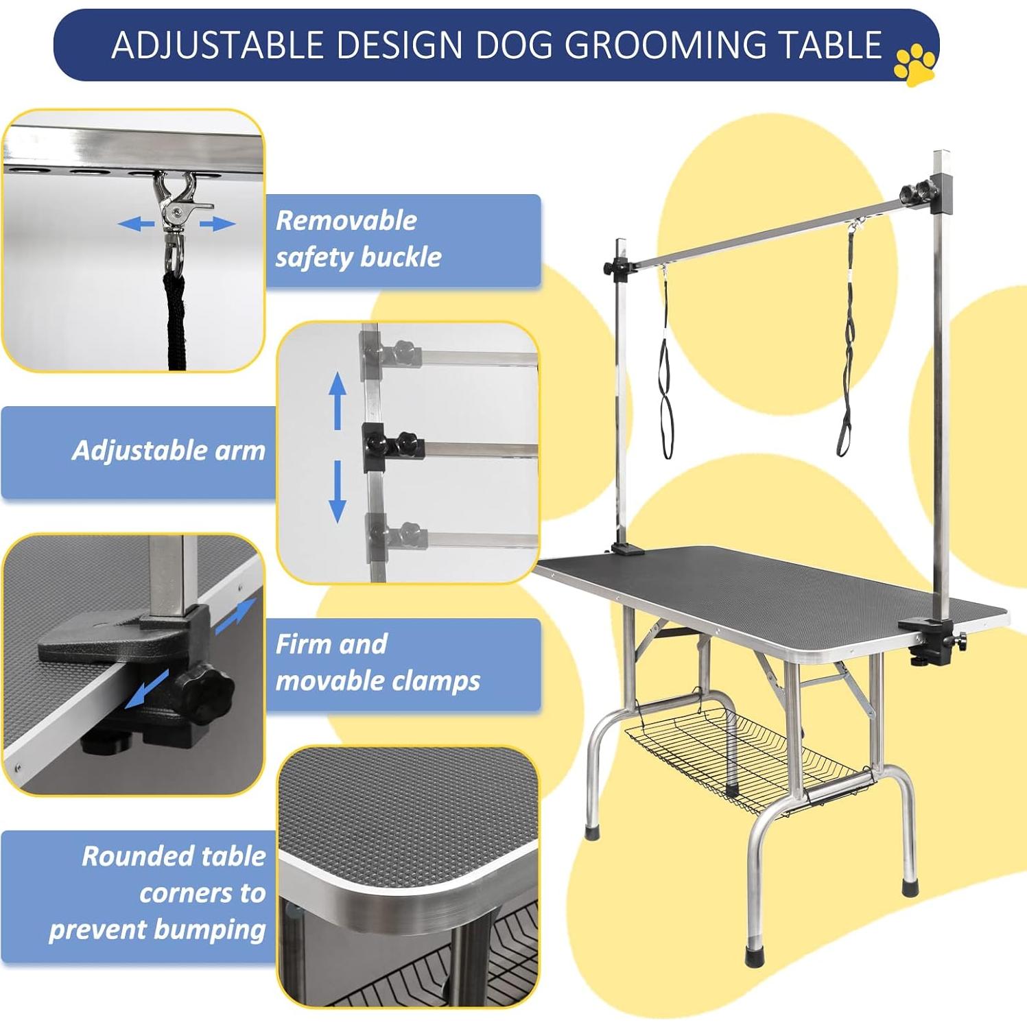 Mesa de Aseo para Perros Roomtec 36" Ajustable Antideslizante